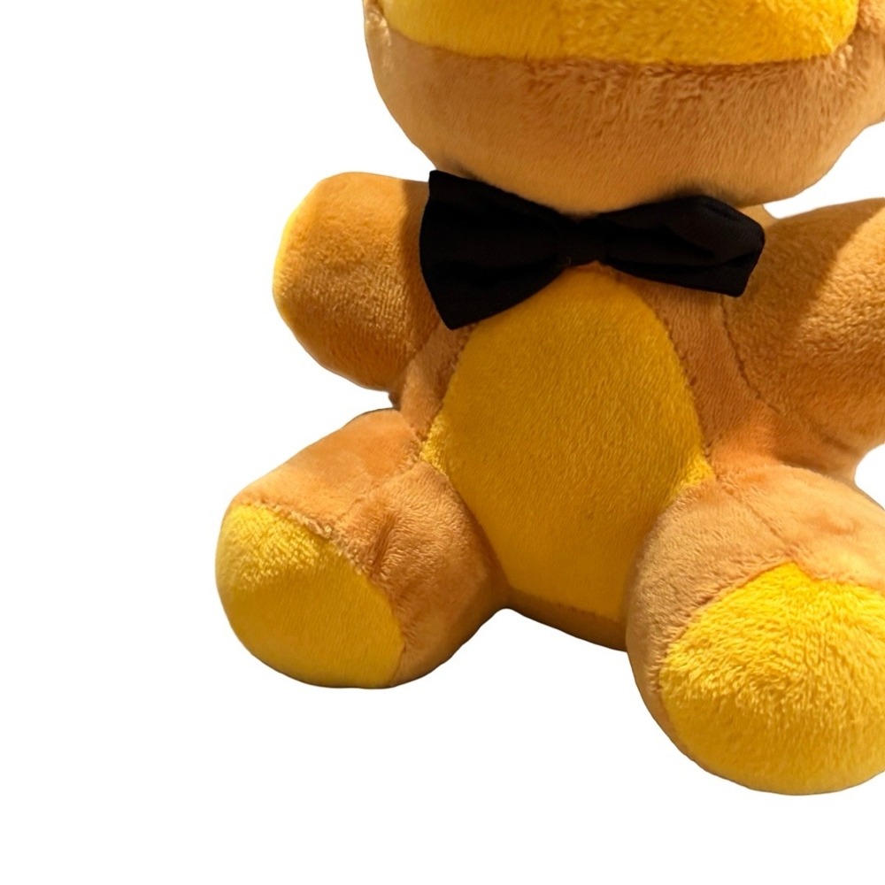 Five Nights at Freddys Golden Freddy Plush 10 inch Gold Bear Black Hat Bow Tie - Picture 4 of 7